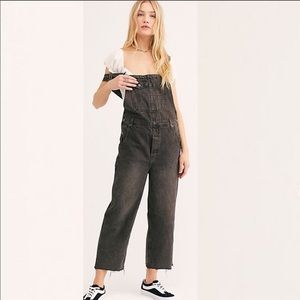 baggy black overalls